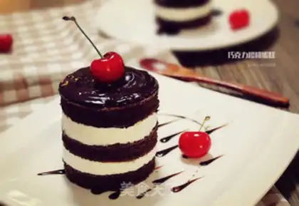 Make Chocolate cherry cake step 19