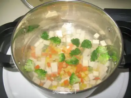Make Five-colour Antarctic krill tofu step 3