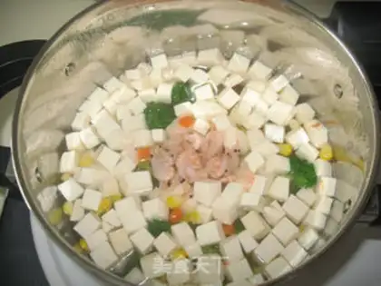 Make Five-colour Antarctic krill tofu step 4
