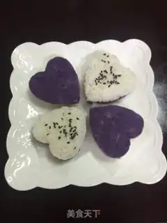 Make Double-colour potato rice step 4