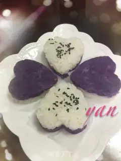 Make Double-colour potato rice step 5