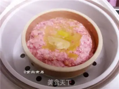 Make Salted egg meatloaf step 6