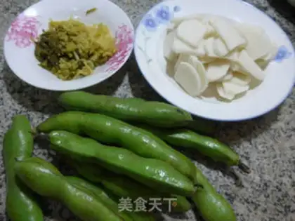 Make Snow pickles and beans step 0