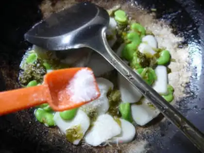 Make Snow pickles and beans step 7