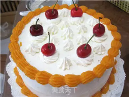 Make Butter fruit birthday cake step 11