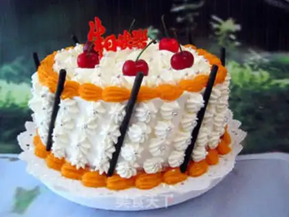 Make Butter fruit birthday cake step 12