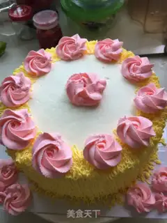 Make Butterflies, fruit cream cake step 6