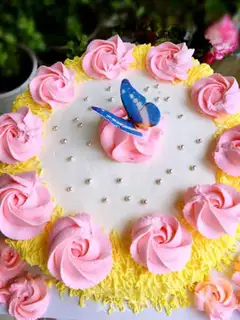 Make Butterflies, fruit cream cake step 7