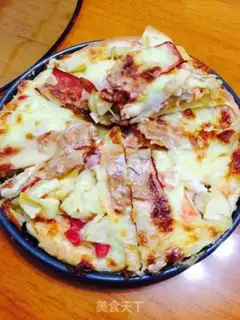 Make Tuna apple shrimp pizza step 13