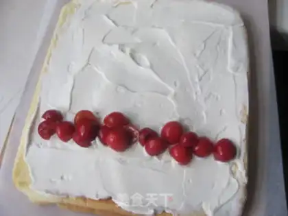 Make Cherry cream rolls step 17