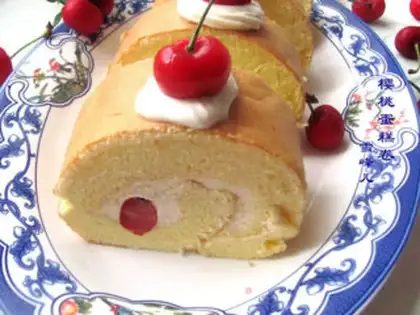 Make Cherry cream rolls step 20