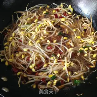 Make A bean sprouts fan step 5