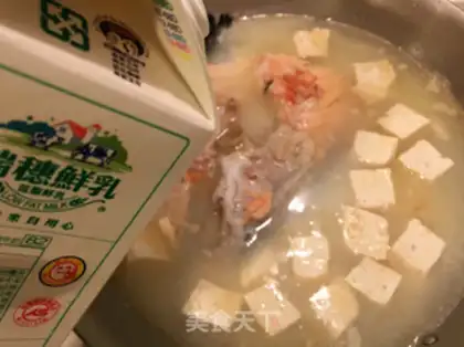 Make Tofu soup for salmon step 4