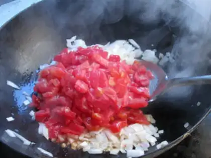 Make Cheesefishball rice step 6