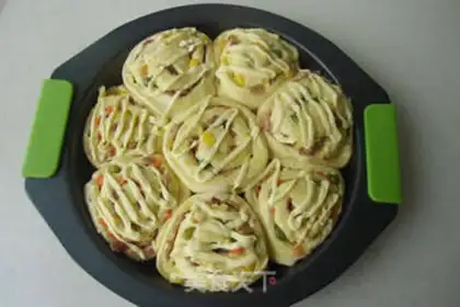 Make Bacon cheese rolls step 9