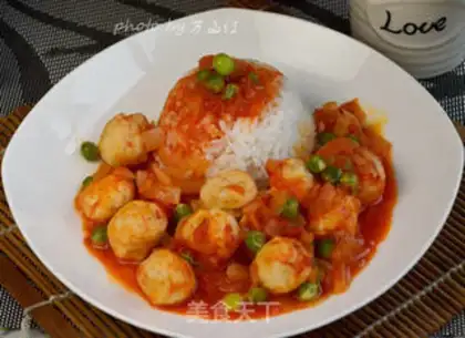 Make Cheesefishball rice step 13