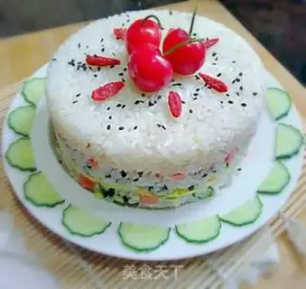 Make Creative sushi cake step 11
