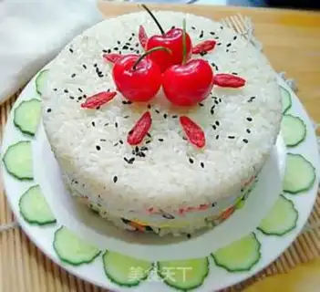 Make Creative sushi cake step 12
