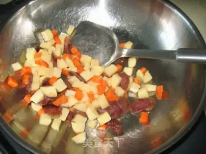 Make Sausage rice step 4