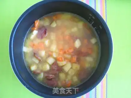 Make Sausage rice step 7