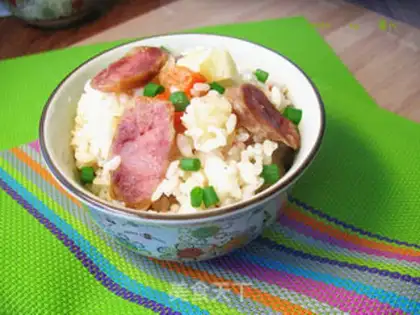 Make Sausage rice step 8