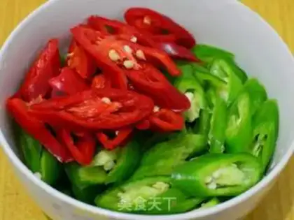 Make Twin peppers and pork hearts step 3
