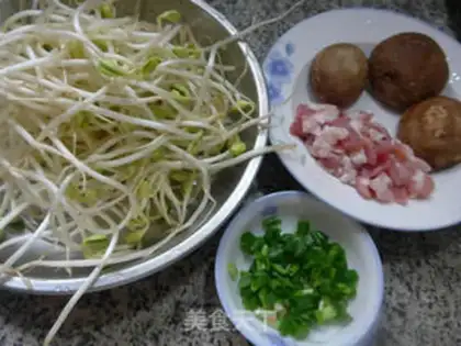Make The mushrooms and the sprouts step 0