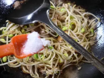 Make The mushrooms and the sprouts step 8