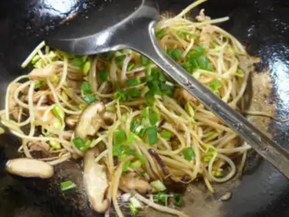Make The mushrooms and the sprouts step 10