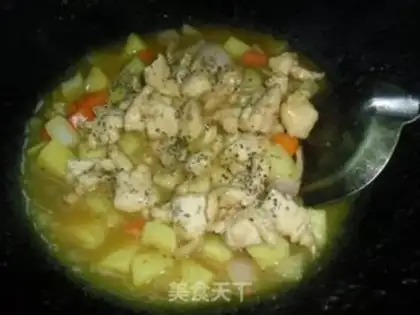 Make Curry potato chicken step 8