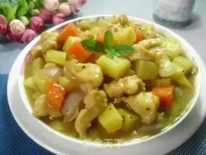 Make Curry potato chicken step 9
