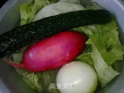 Make Fried sesame vegetable salad step 0
