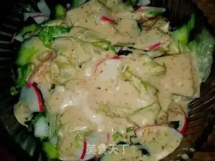 Make Fried sesame vegetable salad step 4