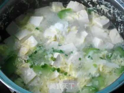 Make Smelt tofu egg soup step 8