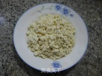 Make Snowball eggs fried old tofu step 3