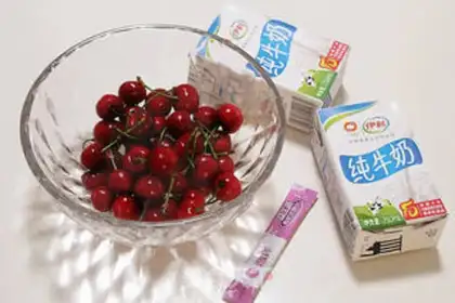 Make Cherry yogurt step 0