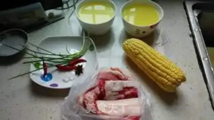 Make Red meat, sweet corn step 0