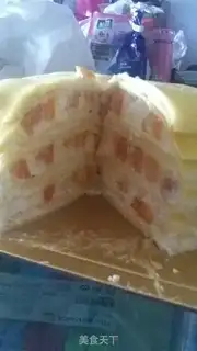 Make Mango lasagna cake step 5