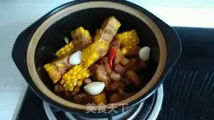 Make Red meat, sweet corn step 8