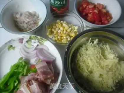 Make Bacon pizza step 2
