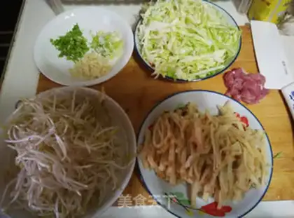Make Sausage-vegetable pancakes step 1