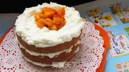 Make Mango naked cake step 7