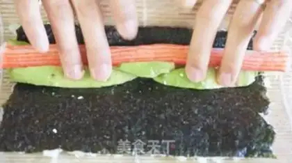 Make Sushi California roll step 8