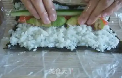 Make Sushi California roll step 10