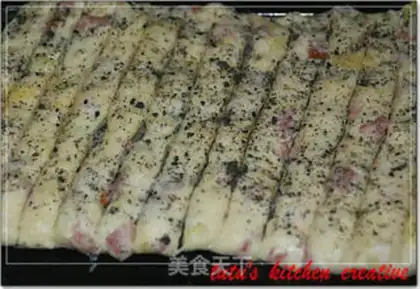 Make Potato bacon sesame cake step 6