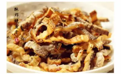 Make Fried eels dry step 1