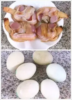 Make Big clam fried eggs step 0