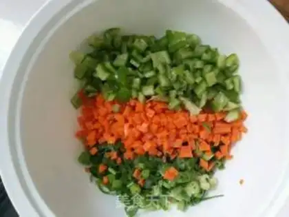 Make Vegetable eggcake step 1