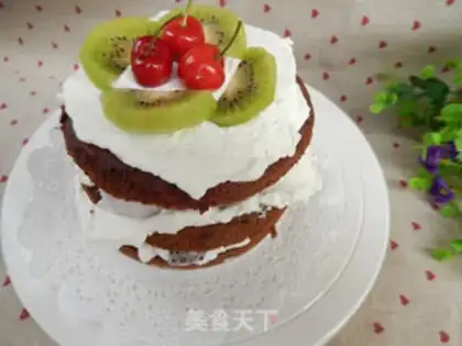 Make Chocolate naked cake step 11