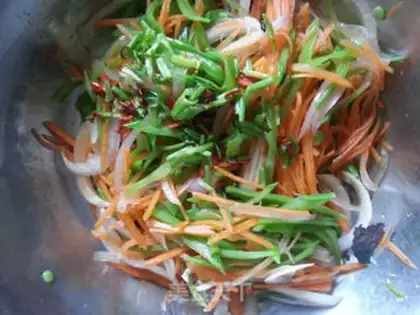 Make Carrot onion beans step 9